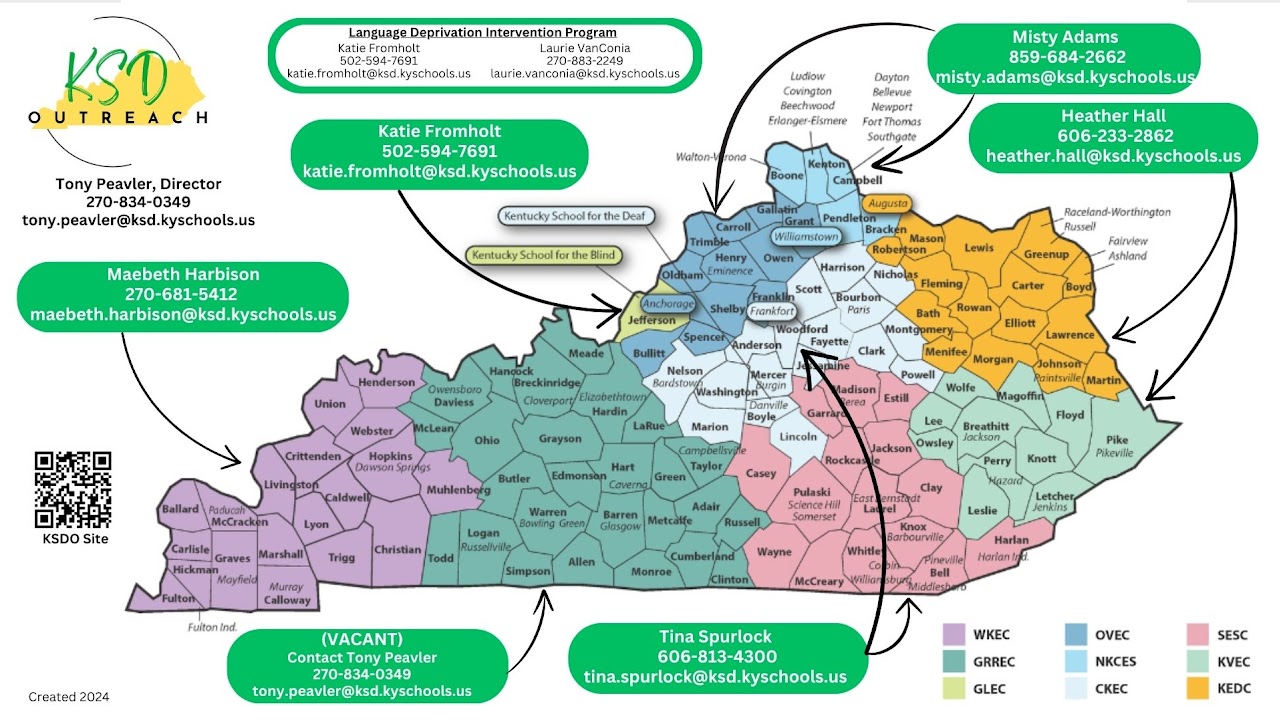 Kentucky School for the Deaf Outreach Map