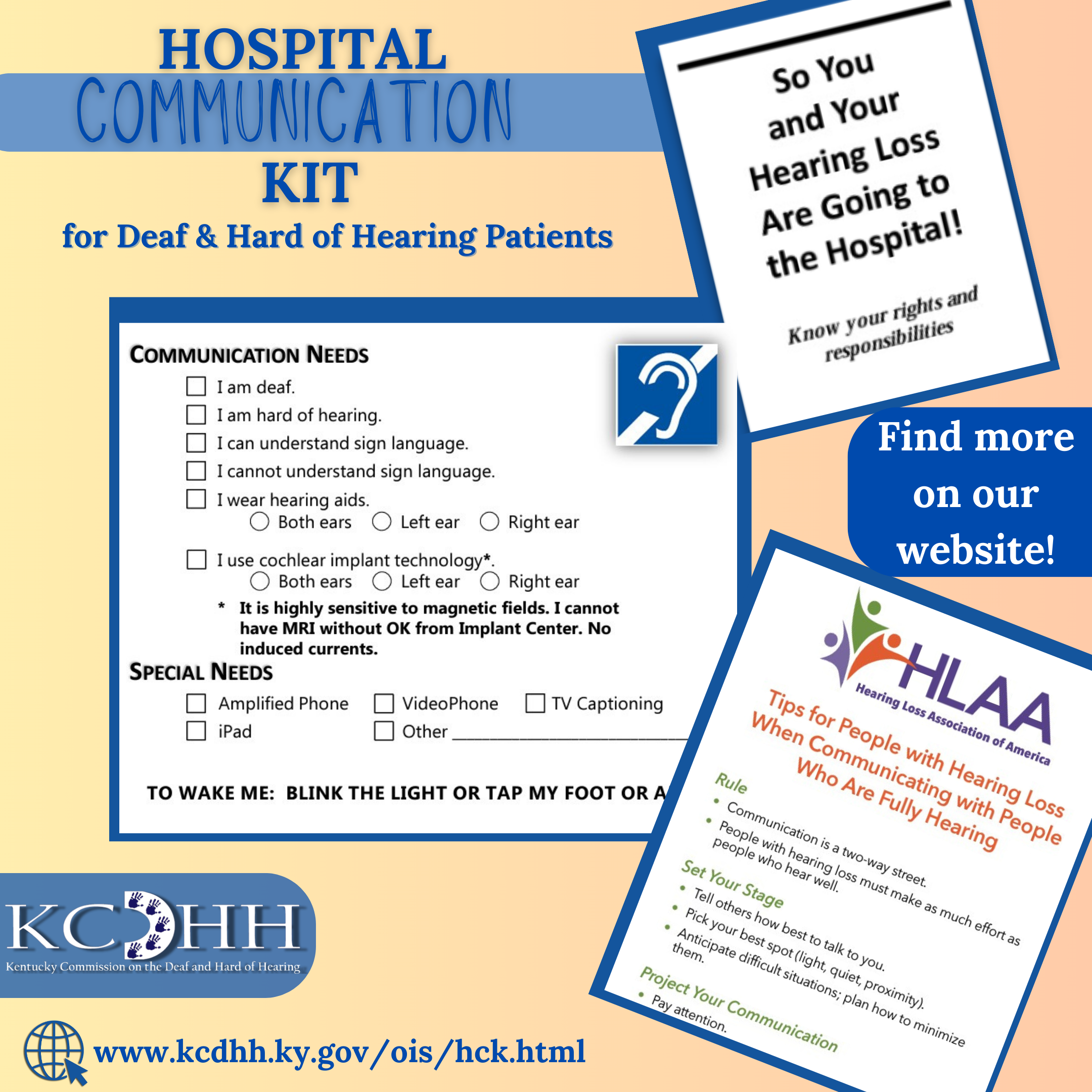 Hospital Communication Kit for Deaf and Hard of Hearing Patients